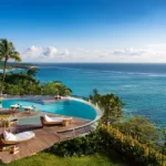 Boutique hotel luxury with ocean views and infinity pool in a tropical setting